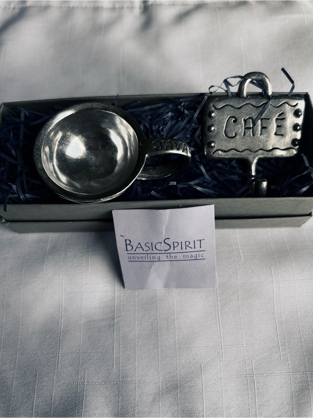 Silver Café Scoop and Sign Décor Set - Silver